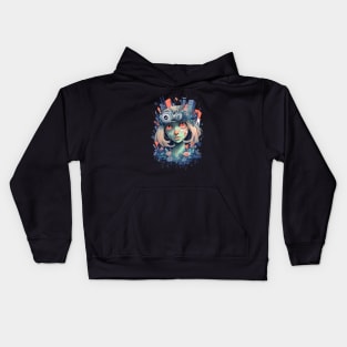 cyber girl Kids Hoodie